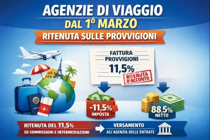 ritenute perovvigioni agenzie viaggio 2026
