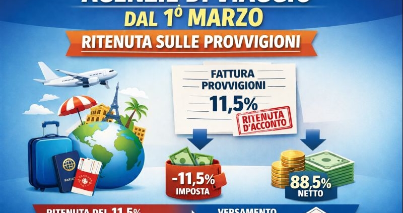 ritenute perovvigioni agenzie viaggio 2026